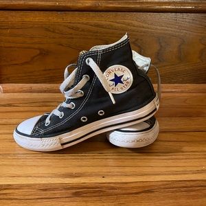 Black Converse High Tops Size 1 Youth